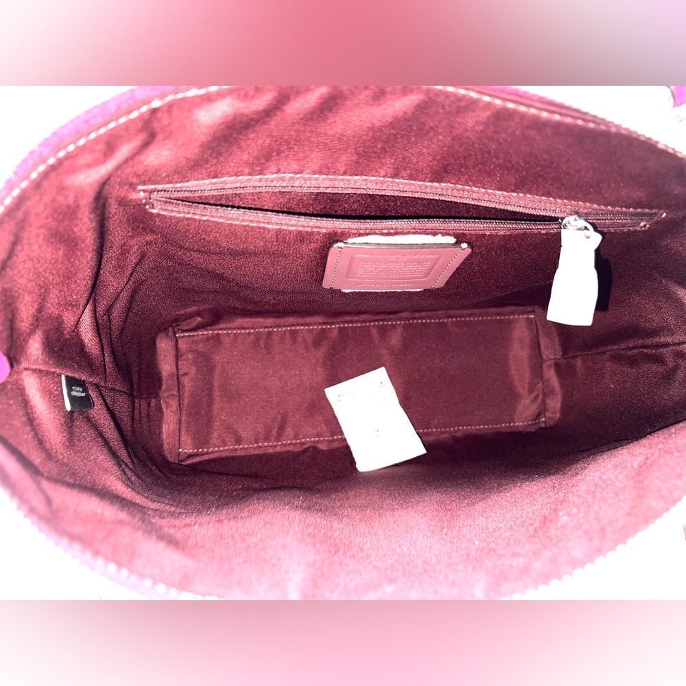 🔥🎁NWT! Coach KACEY Satchel Leather Handbag Bright Violet Msrp:$378.00 - Picture 9 of 12